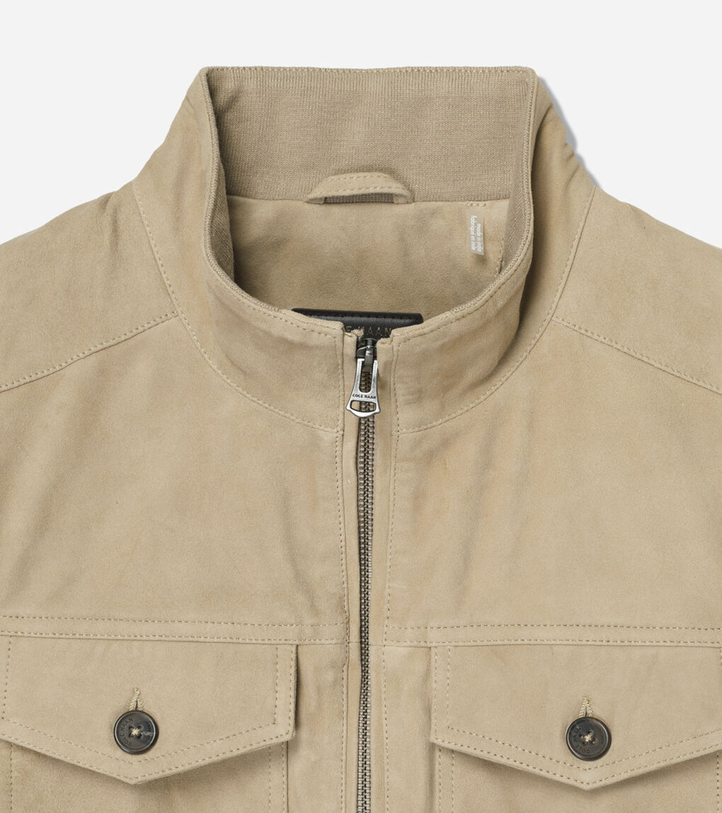 スエード ハリントン ジャケット mens