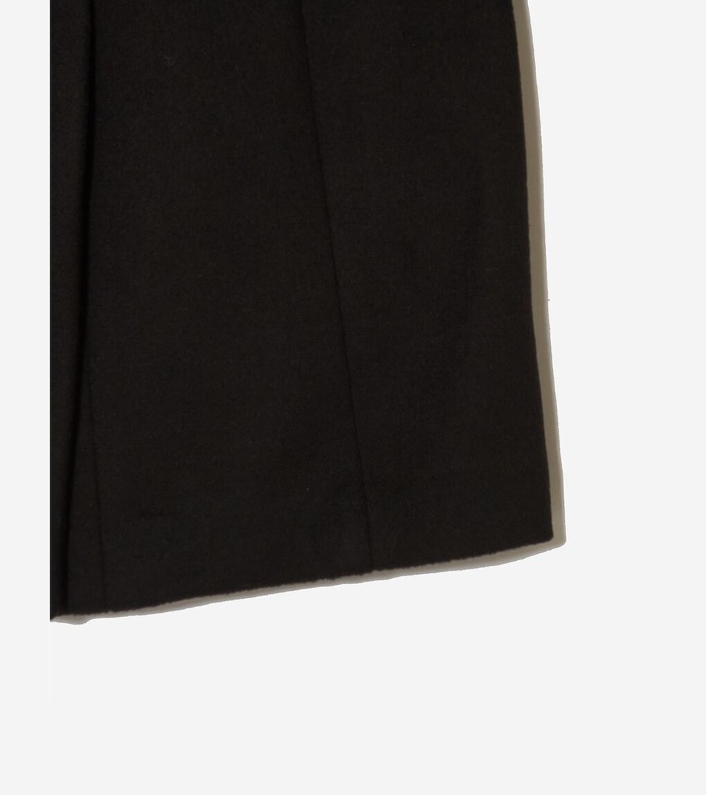 ジップアップアシンメトリカル コートW/ファーカラー womens.