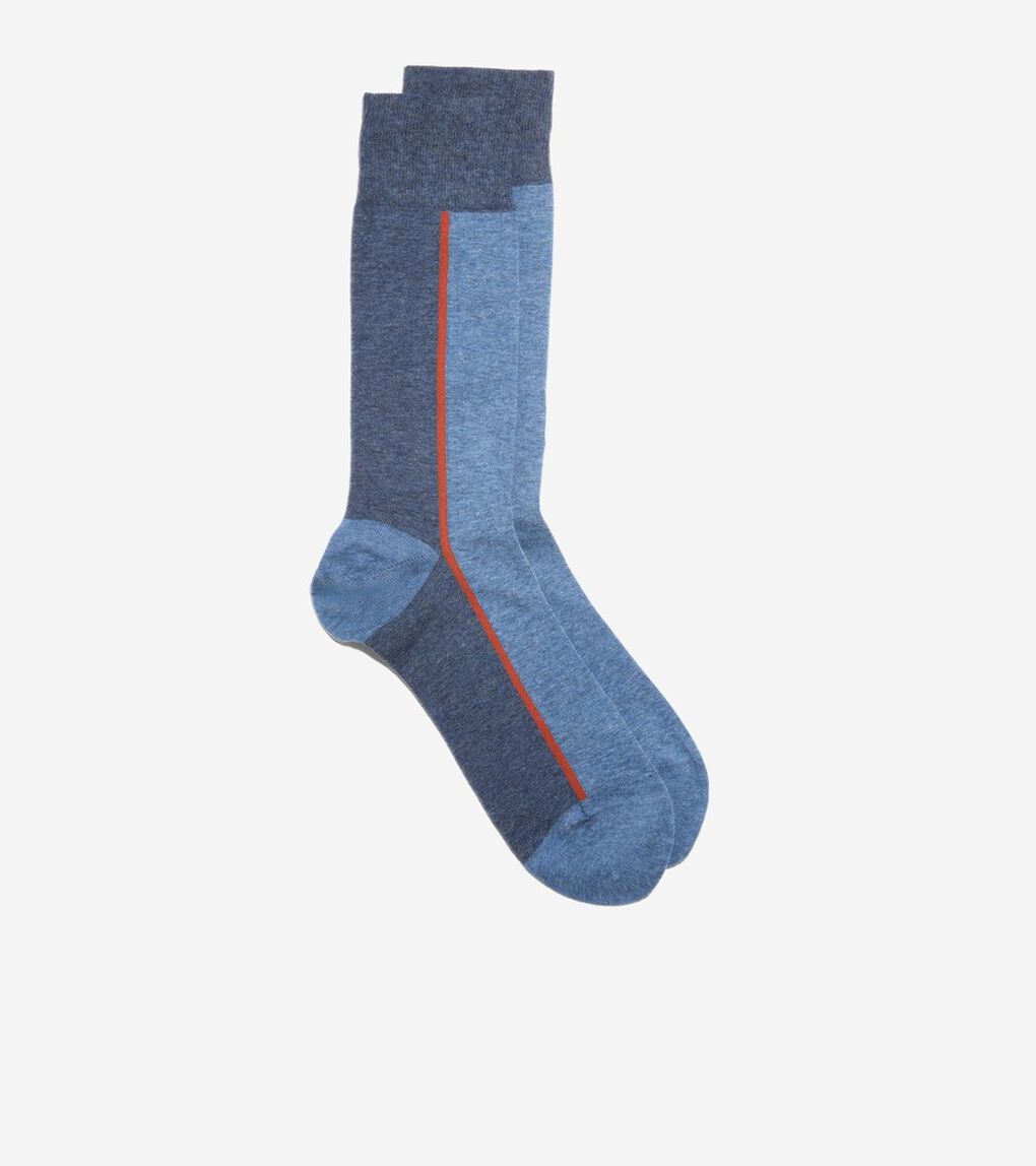 ストライプカラーブロックドレスクルー mens