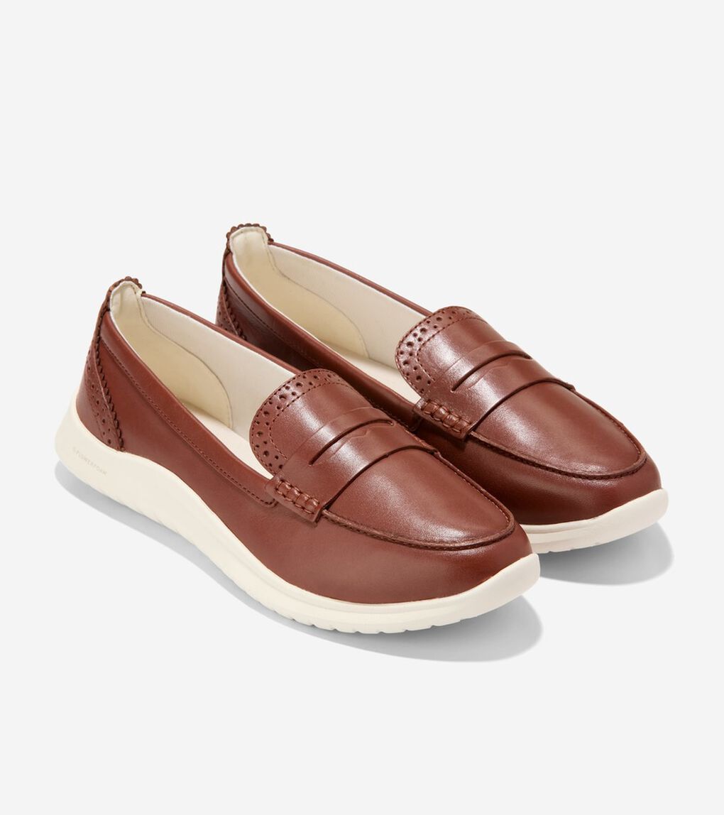ゼログランド メリット レザー ローファー womens.