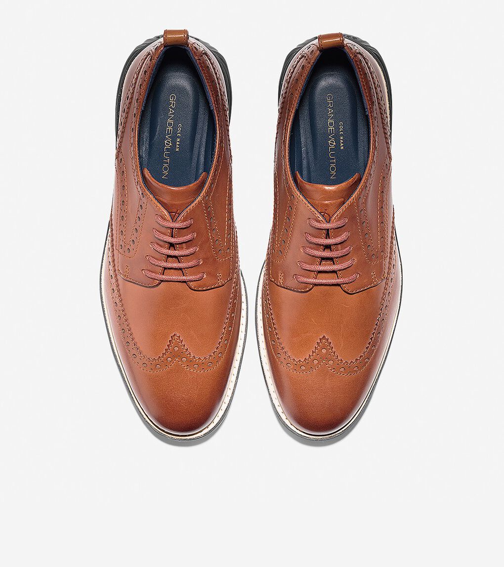グランドエボリューション ショートウィング mens ブリティッシュ タン/ジャバ 【公式】コール ハーン (Cole Haan)オンラインストア