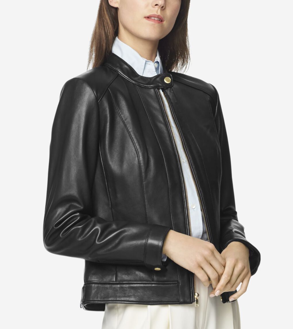 スムーズ ラム ジャケット womens. 0.0 | COLE_HAAN 