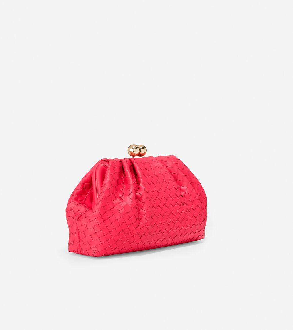 ウォーブン レザー クラッチ womens.
