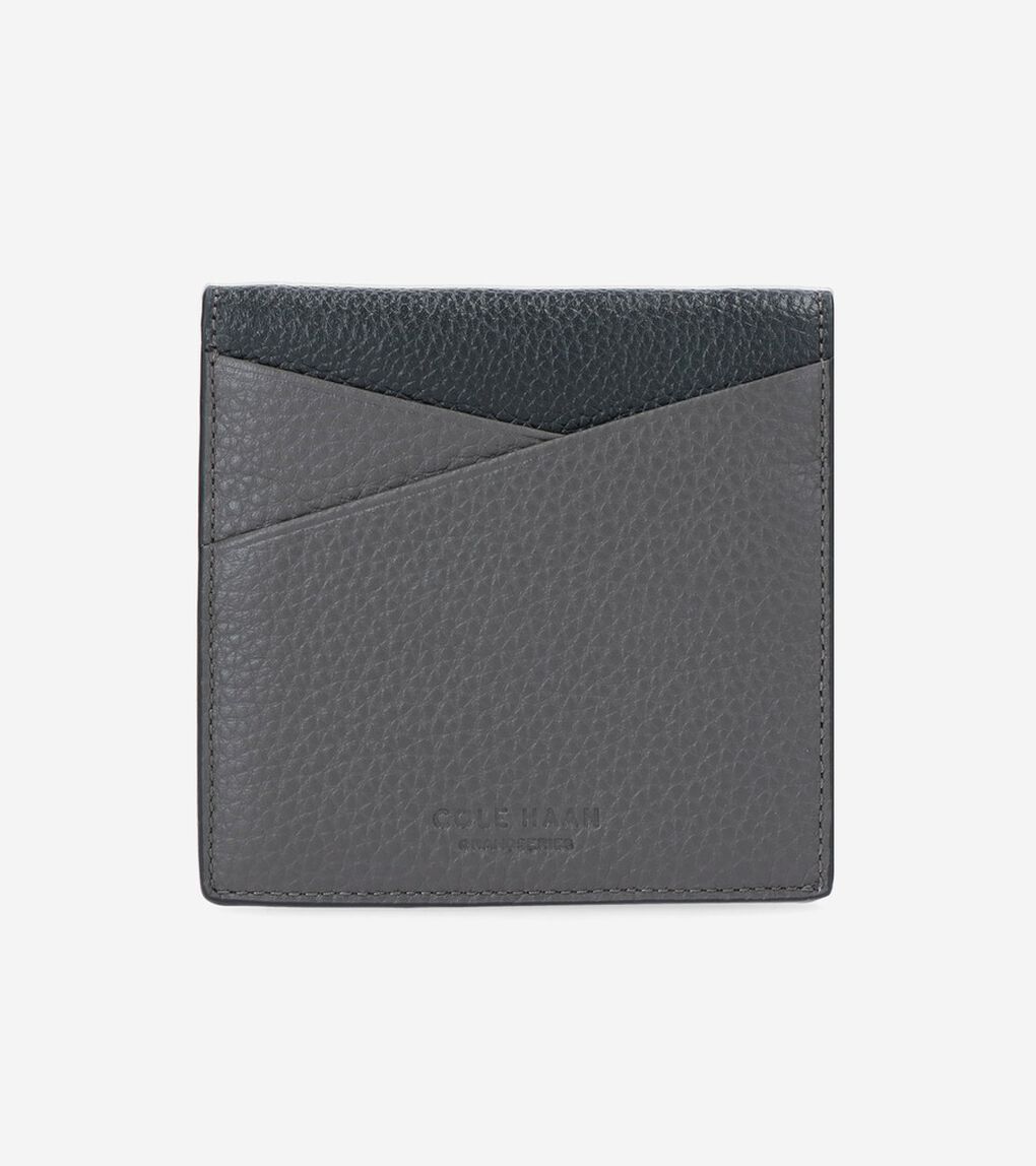 カラーブロック フォールテッド カード ケース mens.