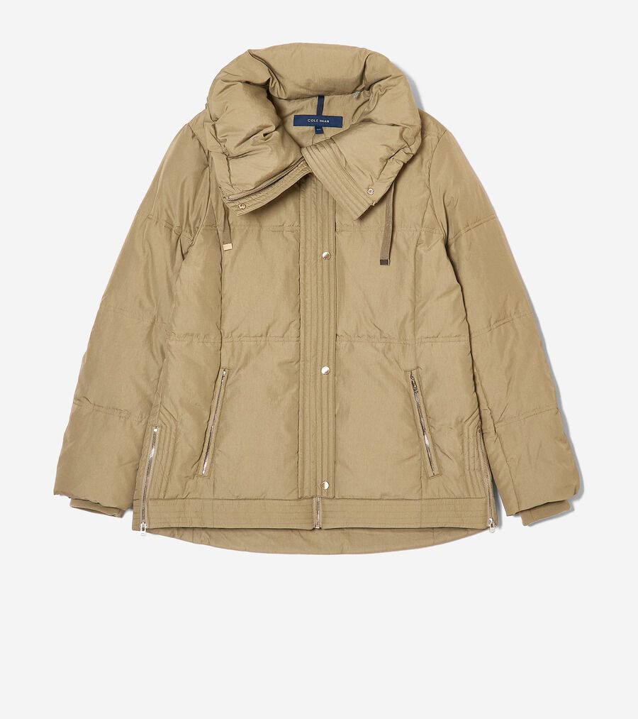 コールハーン　未使用　キャメル　アルパカコート　サイズ2 TALLサイズ〕シャンブレータフタ コート（34-27MA02-202