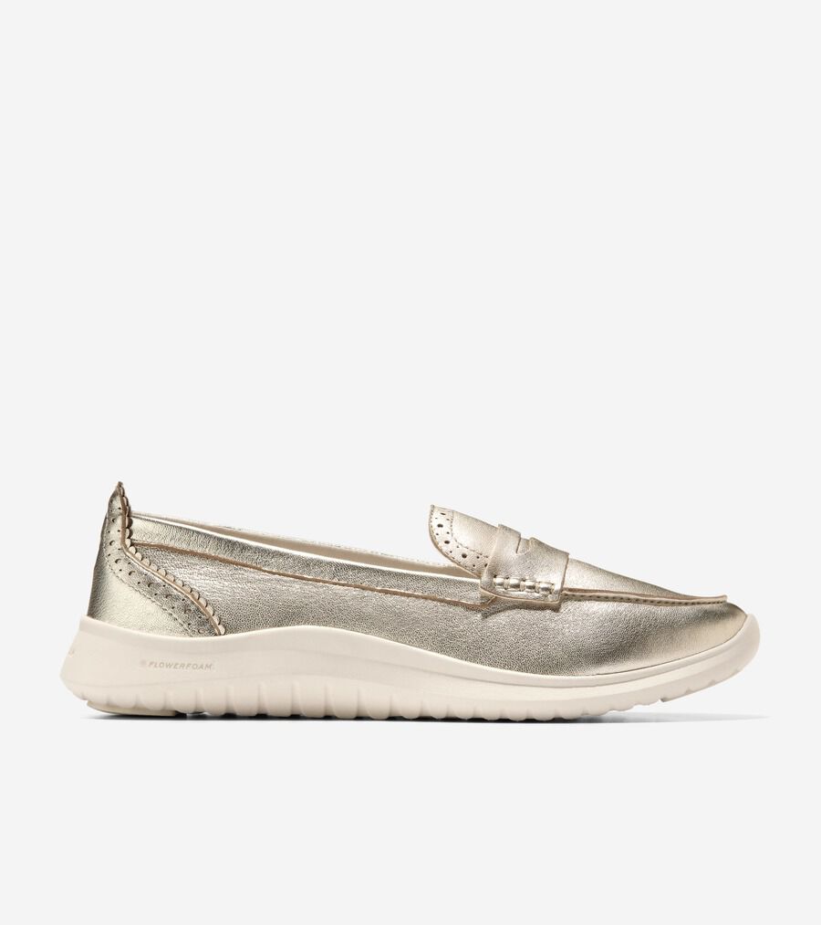 DIAMOND TILDA FLAT | チェーン付き Latte ナッパレザー