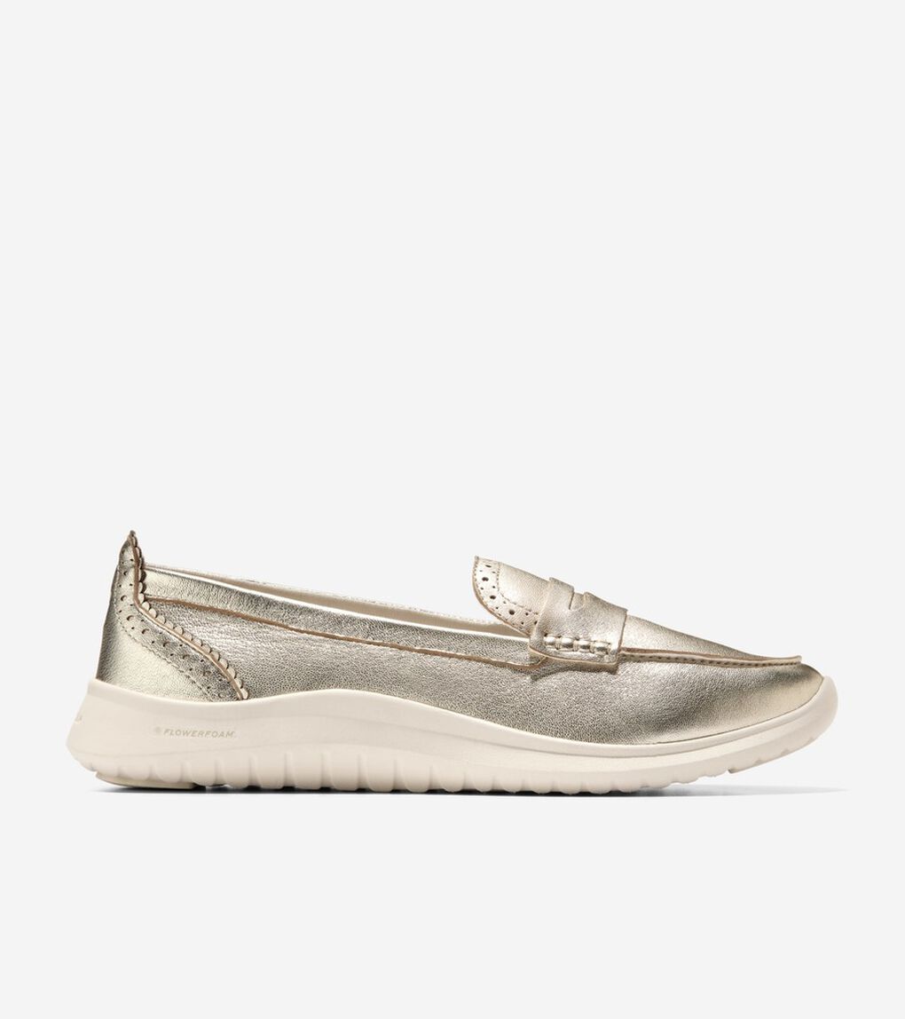 ゼログランド メリット レザー ローファー womens.