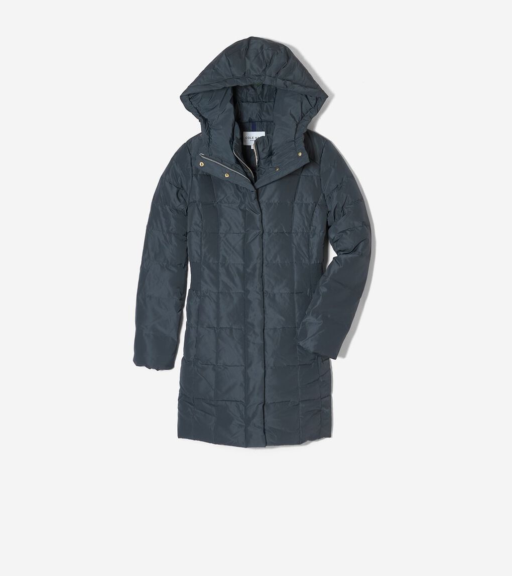 シグネチャー 32IN タフタ ダウン コート womens