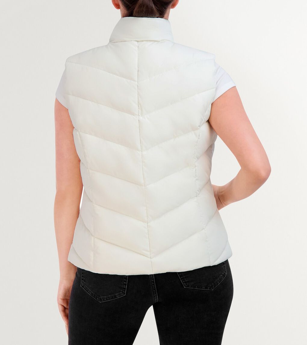 シェブロン ポリフィル ジップ フロントベスト womens.