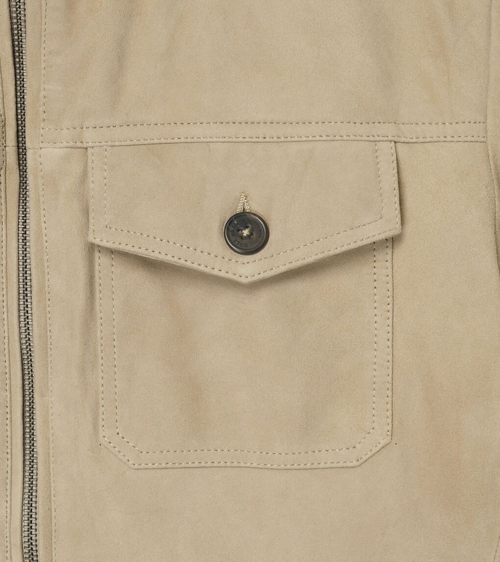 スエード ハリントン ジャケット mens
