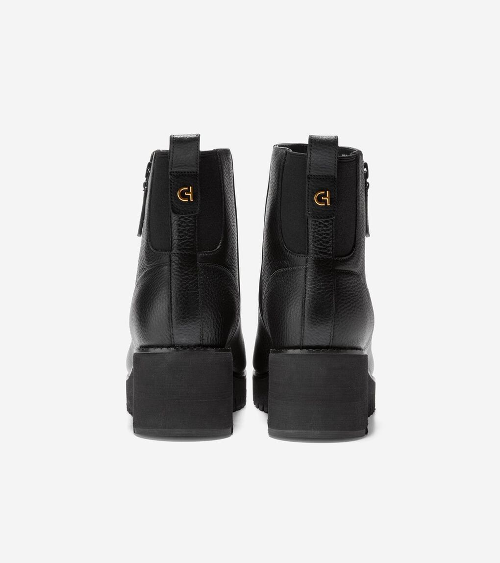 ゼログランド シティ ウェッジ サイド ジップ ブーツ ウォータープルーフ womens.