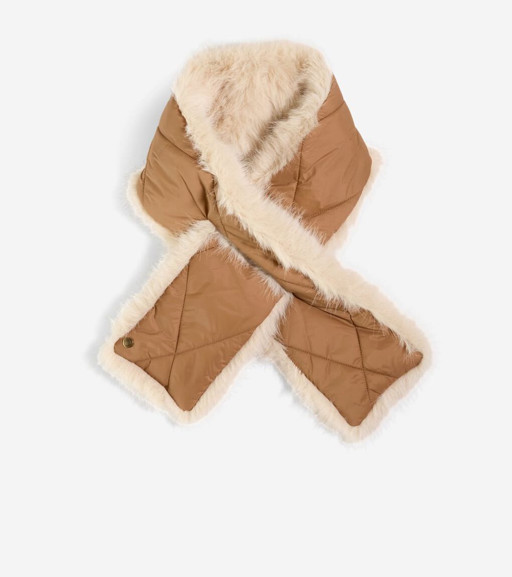 キルティド フェイクファー スカーフ womens.