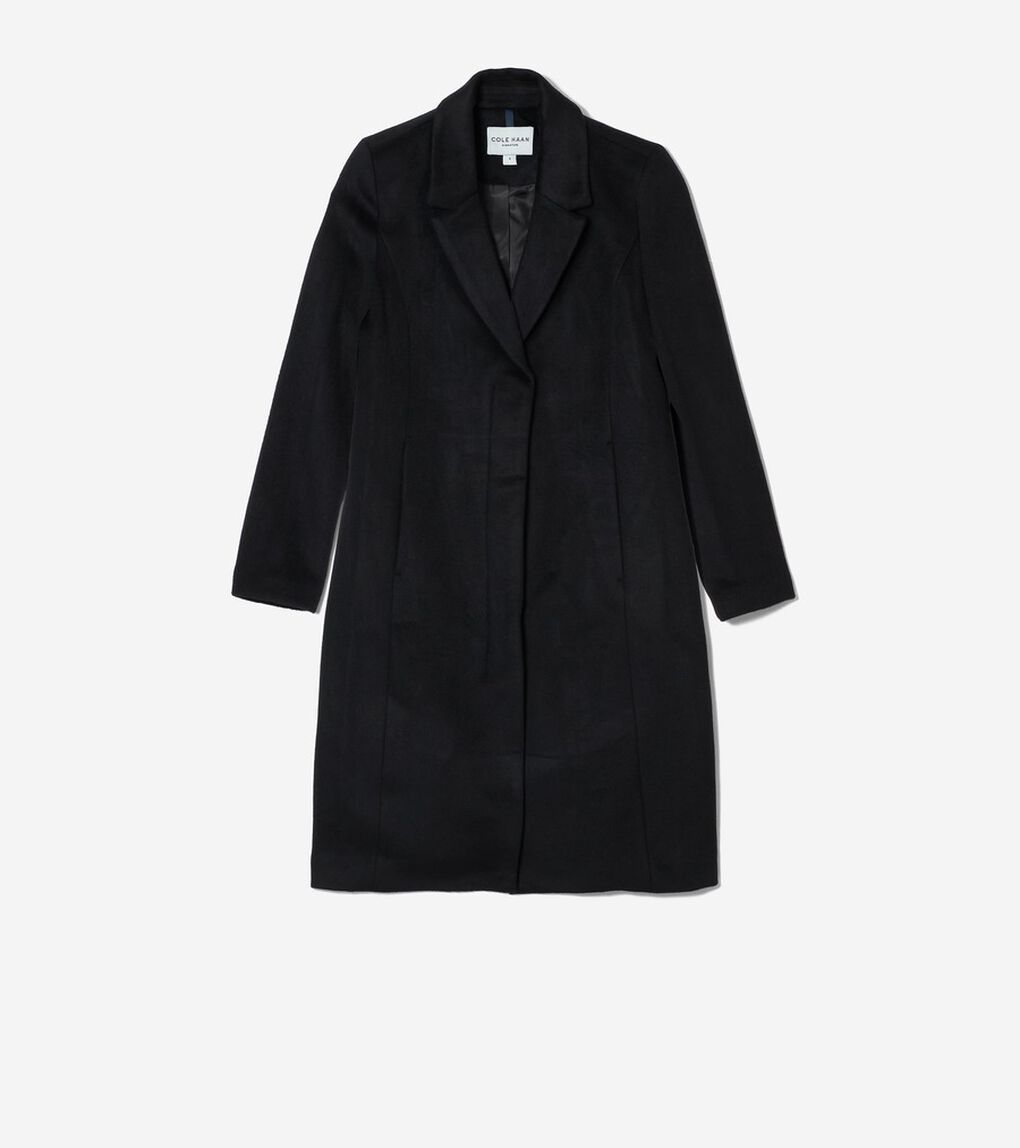 ノッチラペル ウールコート womens.