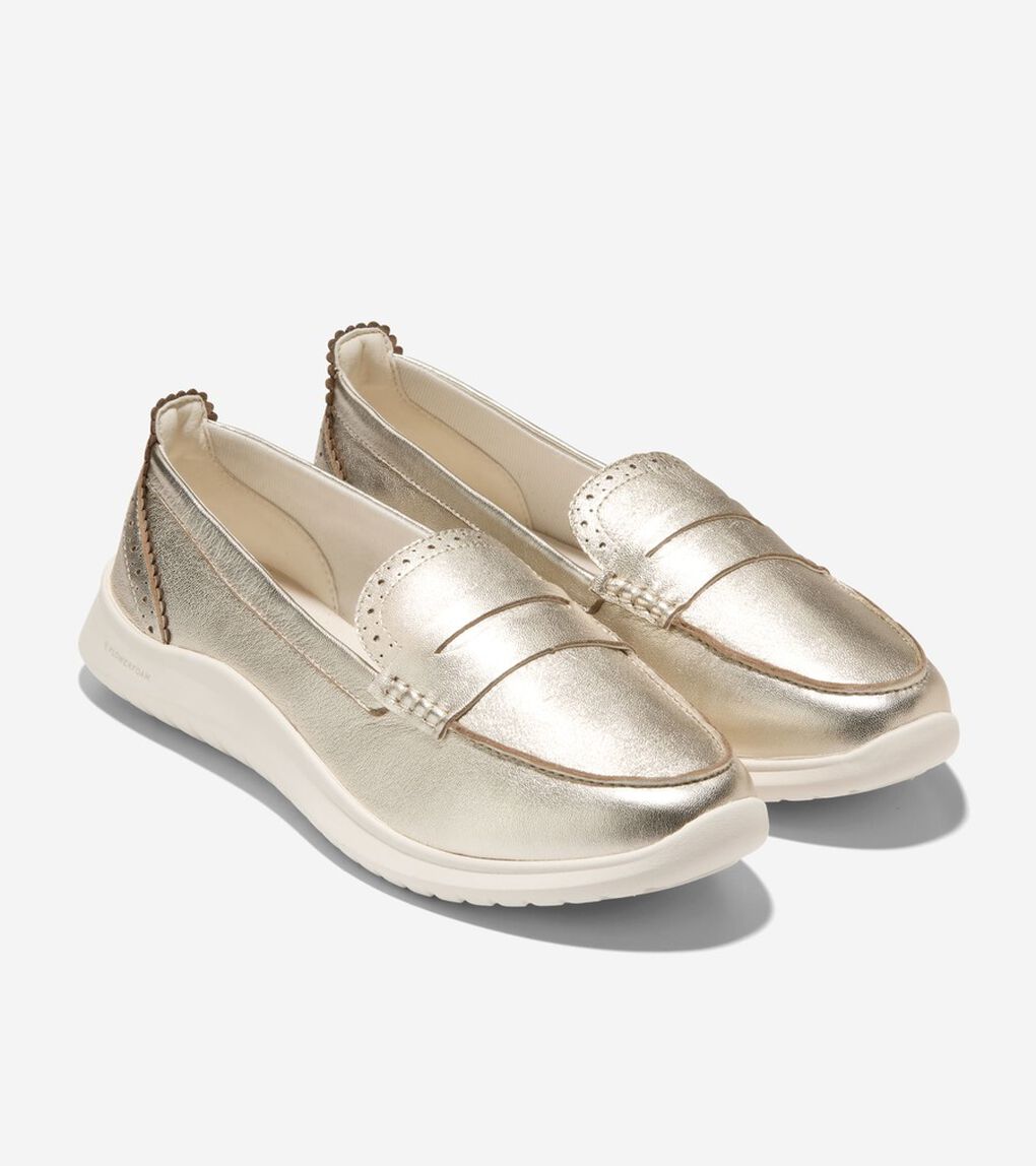 ゼログランド メリット レザー ローファー womens.