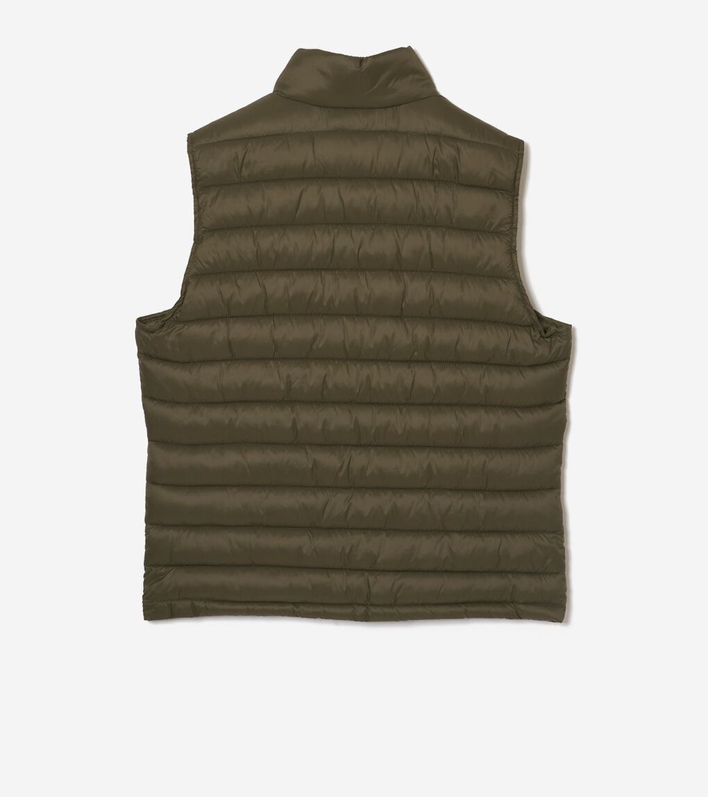 ジップフロントキルテッドベスト mens.