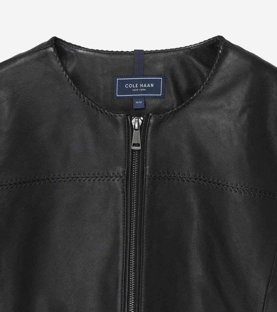 レザー ボンバー ジャケット womens 120000 | COLE_HAAN