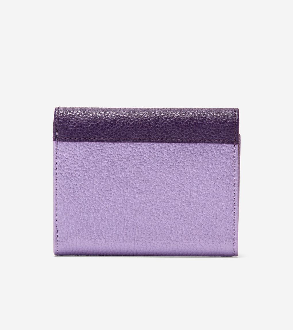 レザー スモール トライフォールド ウォレット womens.