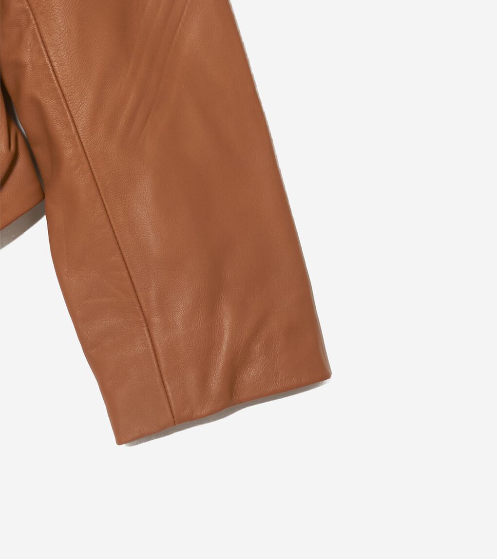 アシンメトリカルレザージャケット womens.