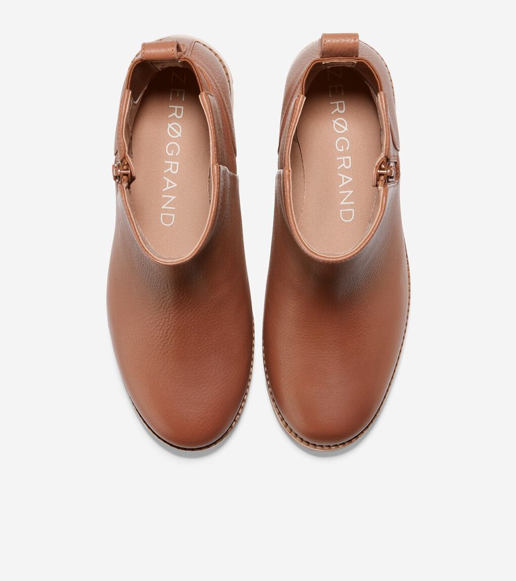 ゼログランド シティ ウェッジ サイド ジップ ブーツ ウォータープルーフ womens.
