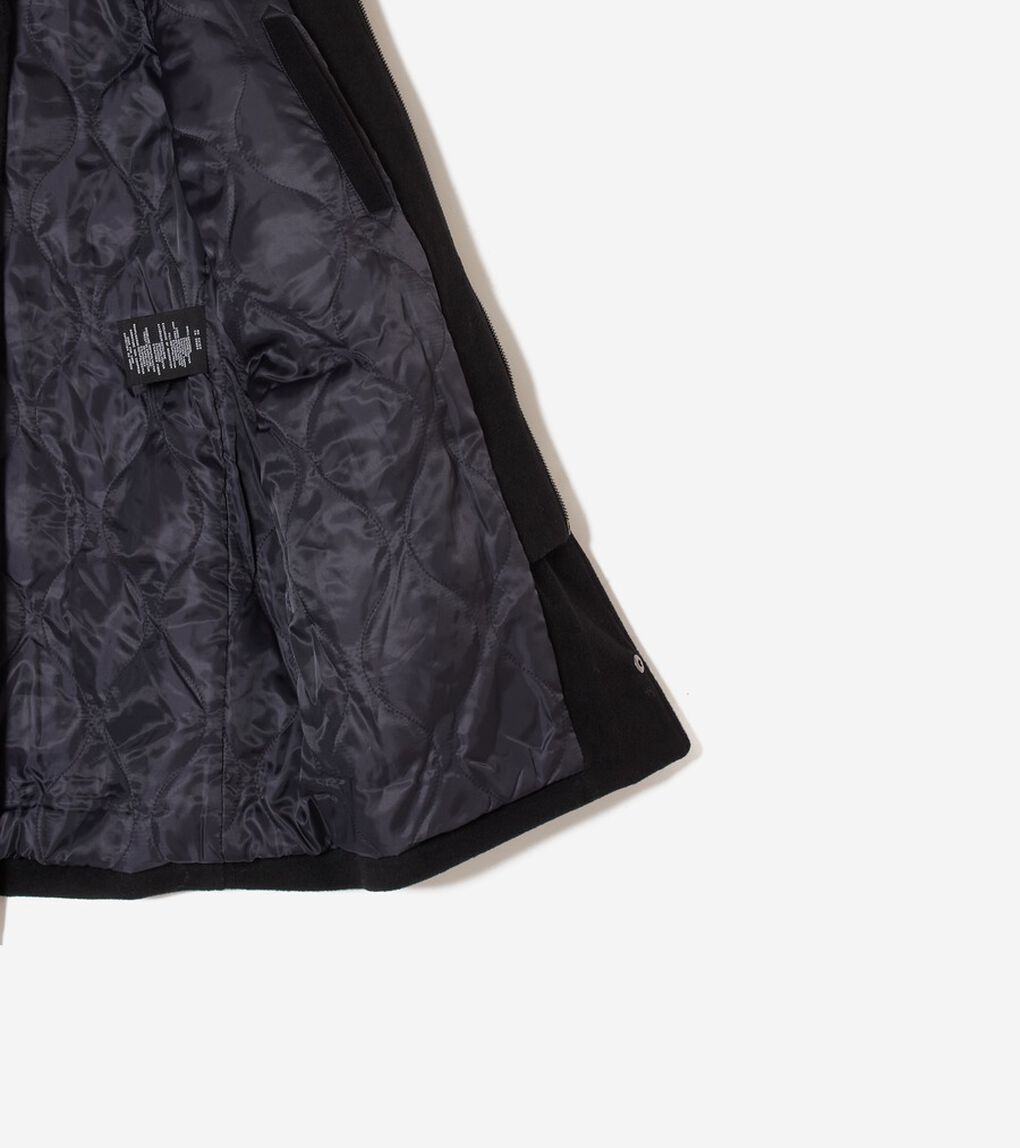 カー コート ウィズ フェイク レザー ディテールズ mens