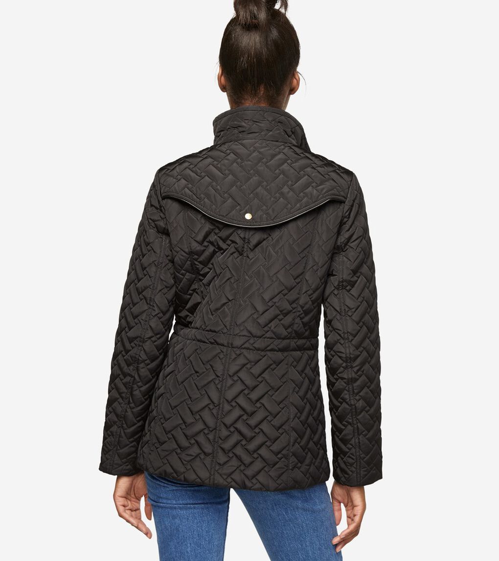 シグネチャー キルテッド ジップ フロント ジャケット womens.