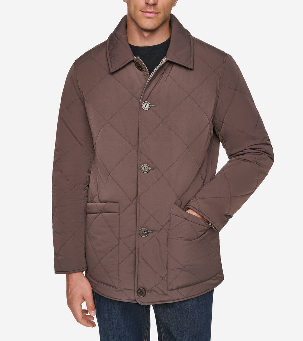 オーバーサイズド ダイアモンド キルト リバーシブル ジャケット mens