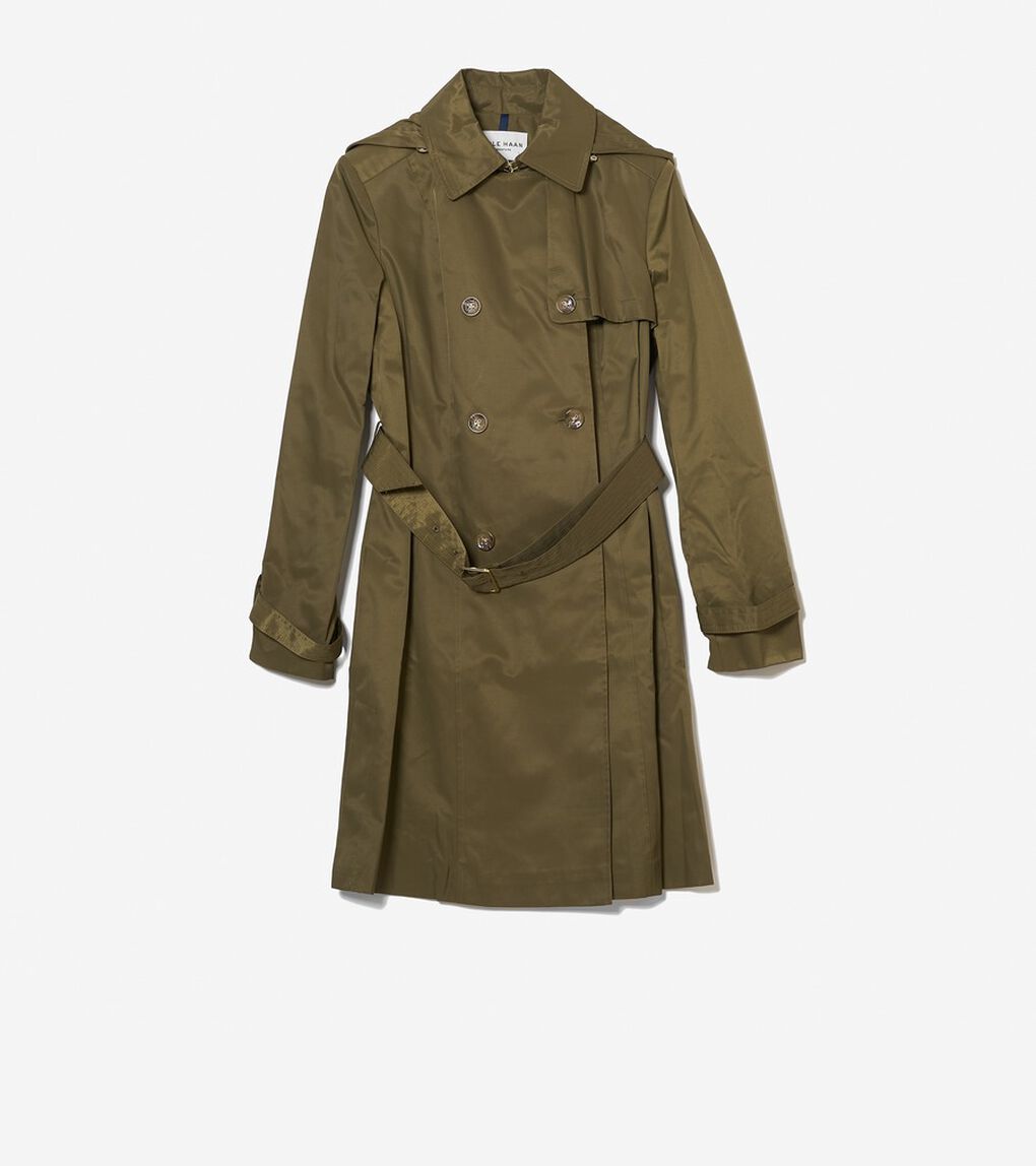 コットン レイン トレンチコート womens.