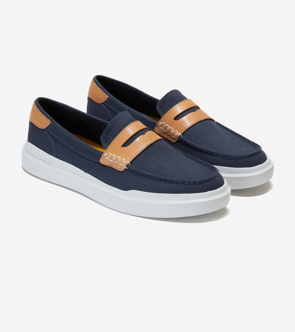 グランドプロ ラリー キャンバス ペニー ローファー mens.