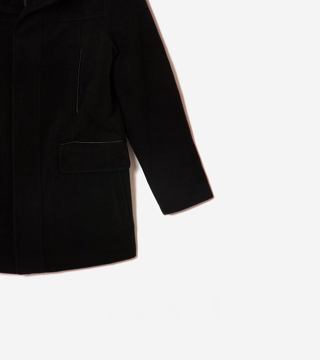 カー コート ウィズ フェイク レザー ディテールズ mens