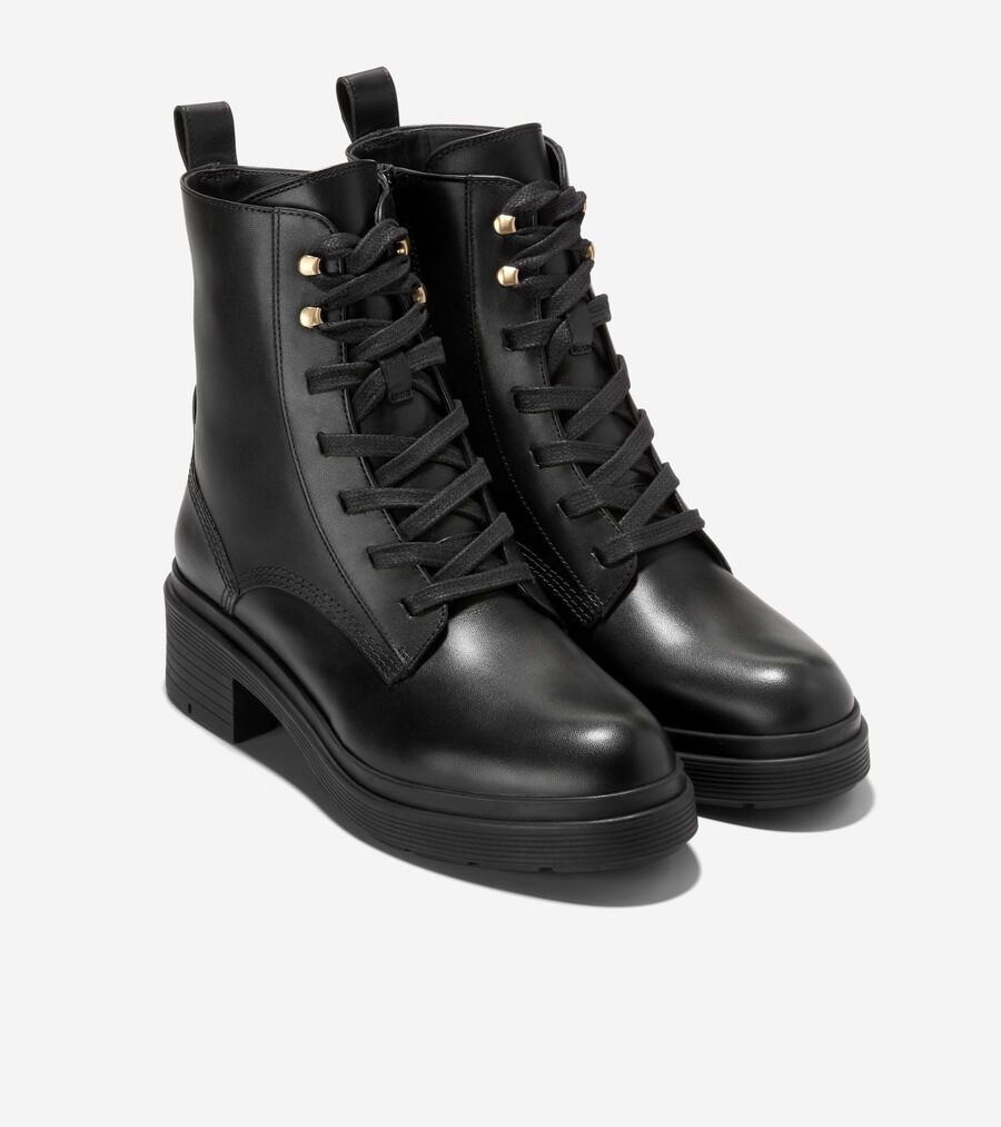 【専用】新品　コールハーン　レースアップブーツ　牛革×迷彩柄　26cm コールハーン COLE HAAN グリニッジ レースアップ ブーティー ブラック