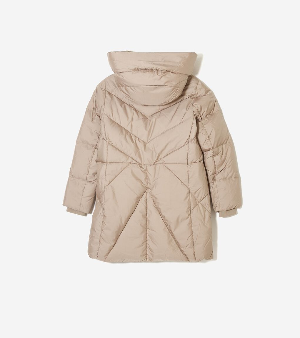 コクーン フーテッド ダウン パッファー womens.