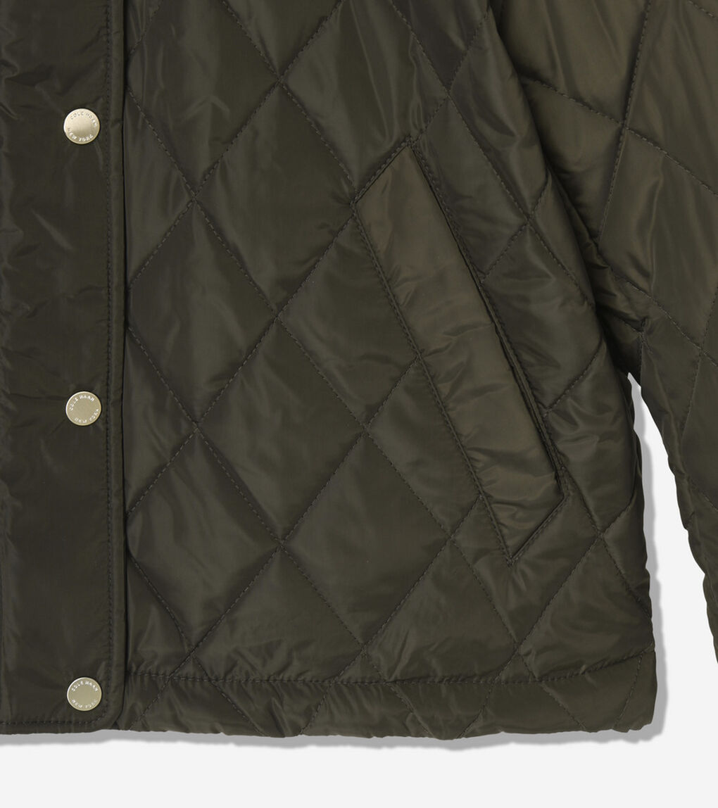 ダイアモンド キルテッド クロップド ジャケット womens.