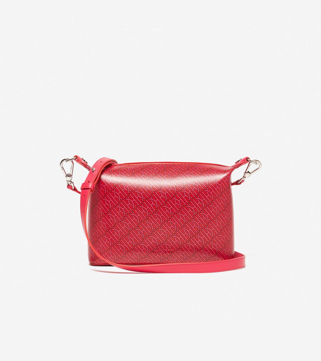 コーテッド キャンバス トップ ジップ クロスボディ womens.