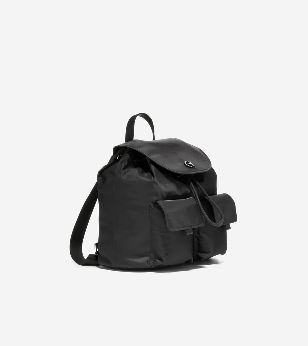 ナイロンフラップバックパック womens