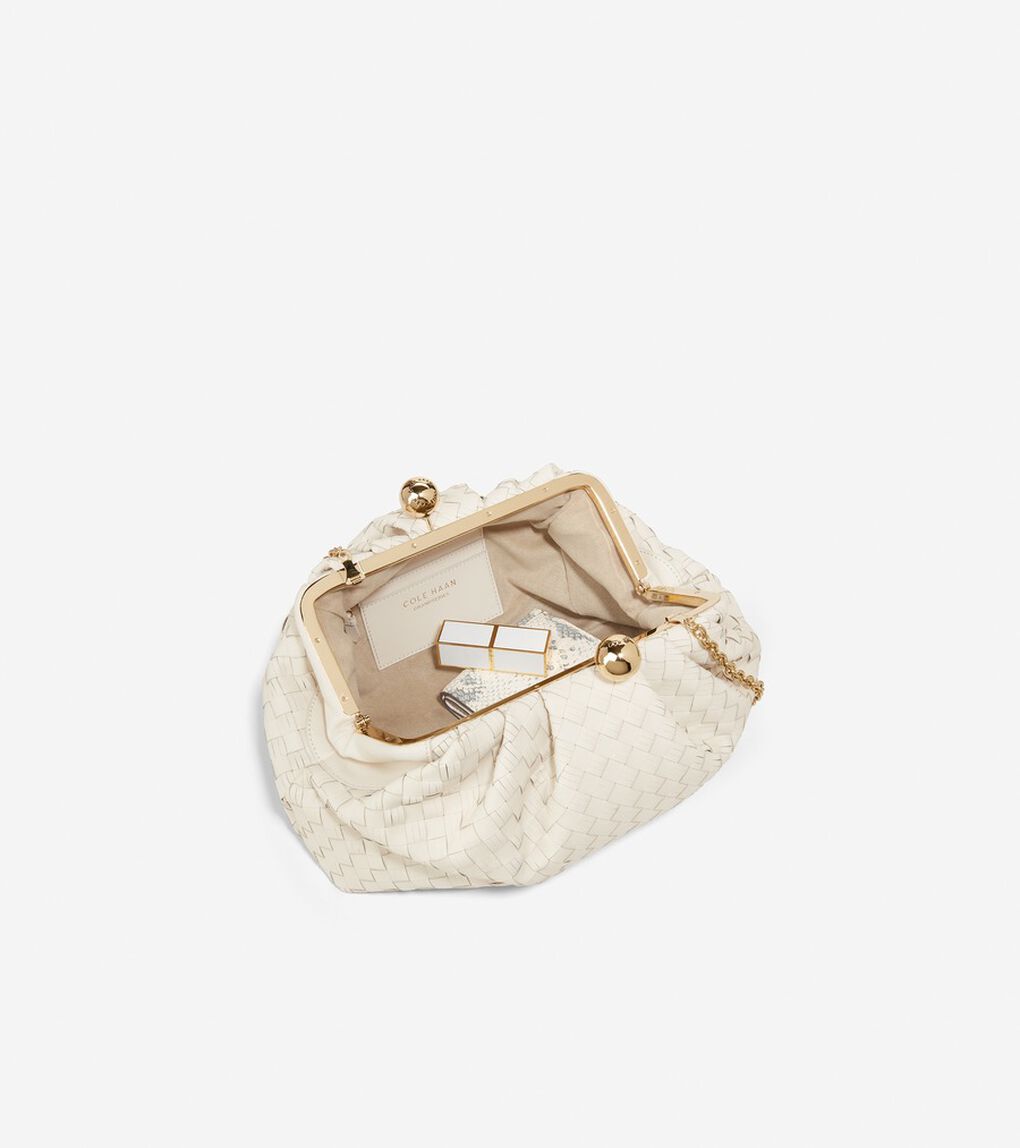 ウォーブン レザー クラッチ womens.
