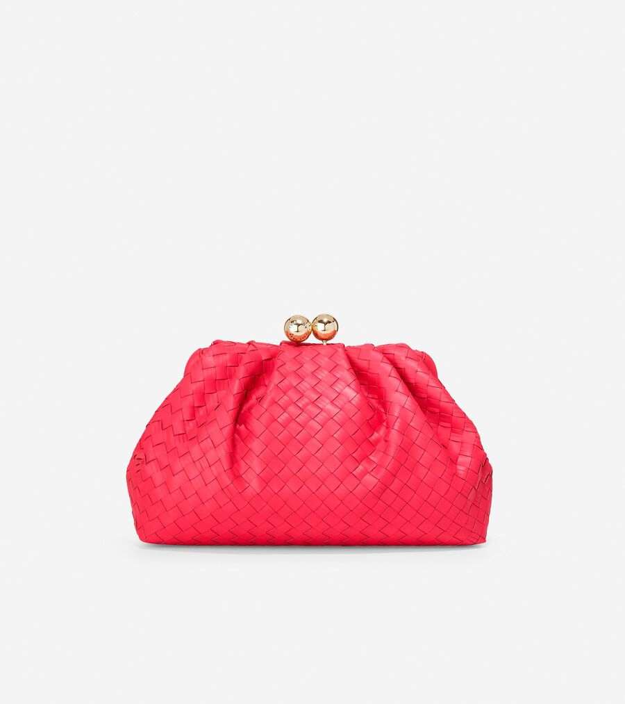 美品★コールハーン ウーブンレザー クラッチバッグ コール ハーン COLE HAAN ウォーブン レザー クラッチ womens