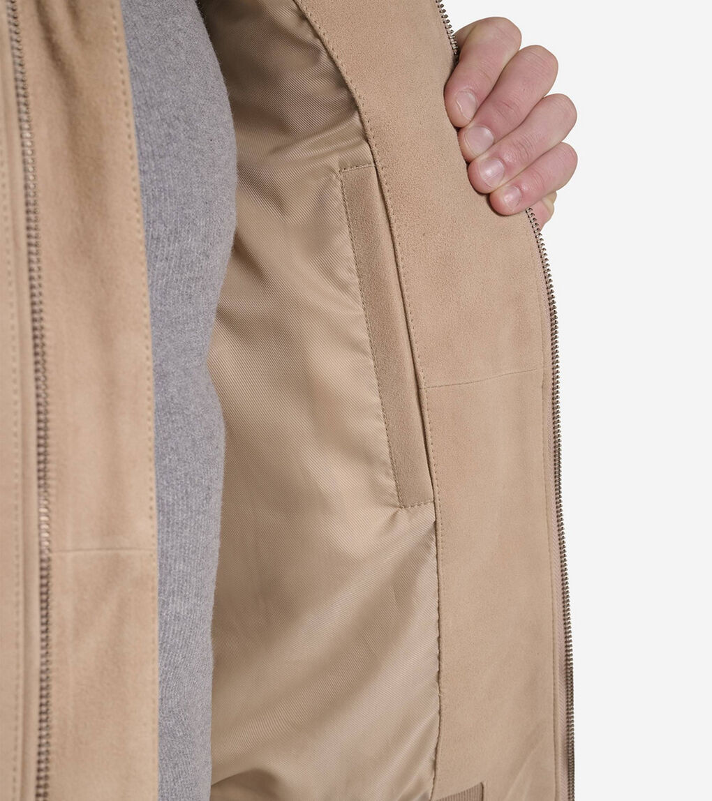 スエード ハリントン ジャケット mens