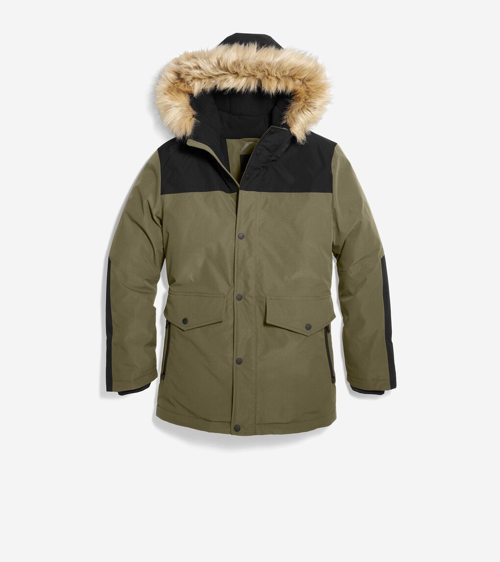ゼログランド フーデッド ストレッチ ダウン パーカー mens.