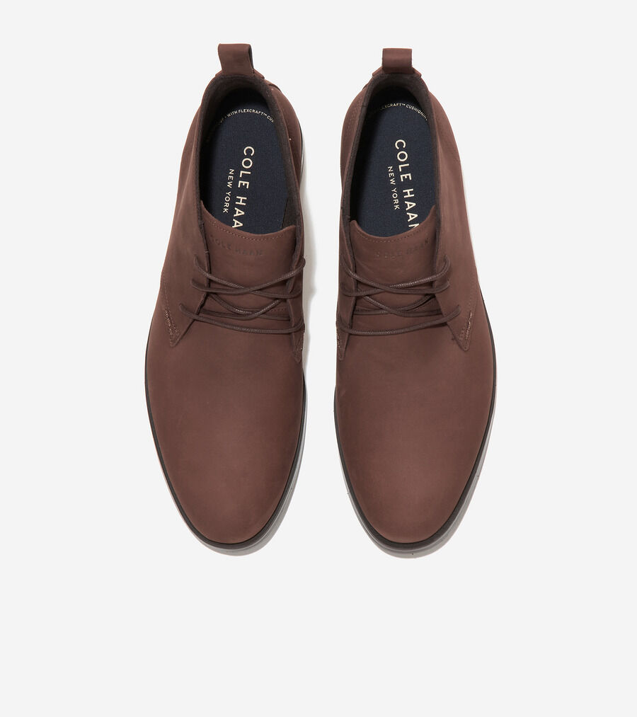 COLE HAAN チャッカブーツ ブラウン　ウォータープルーフ ニューマーク グランド フレックスクラフト チャッカ ブーツ