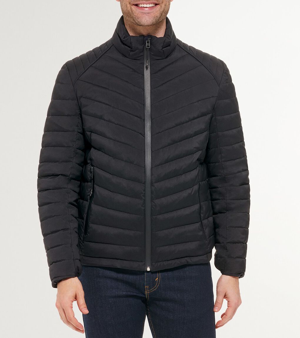 ストレッチキルテッドジャケット mens.