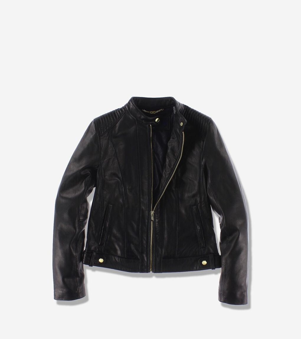 スムーズ レザー レーサー ジャケット womens.
