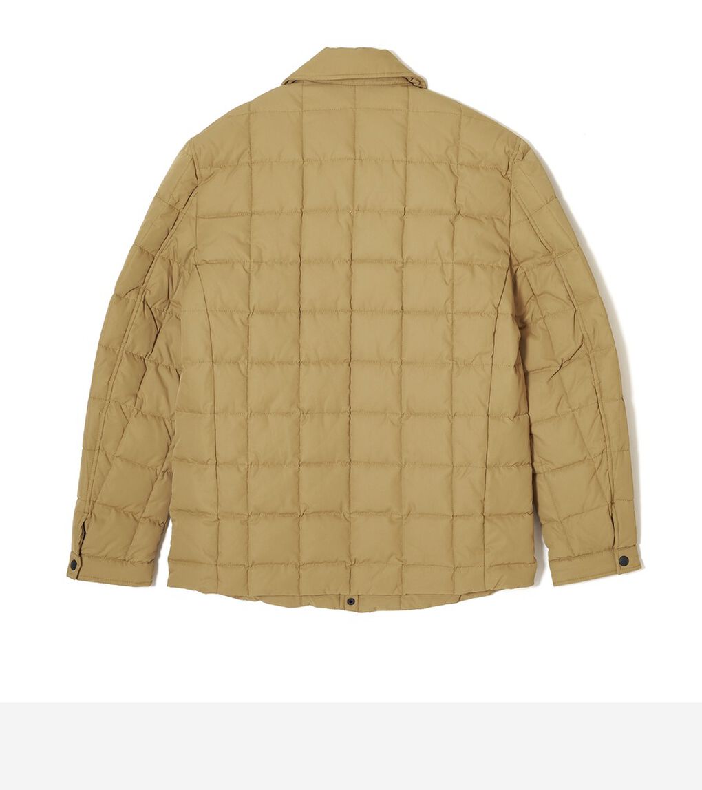 ボックス キルト ダウン シャツ ジャケット mens.