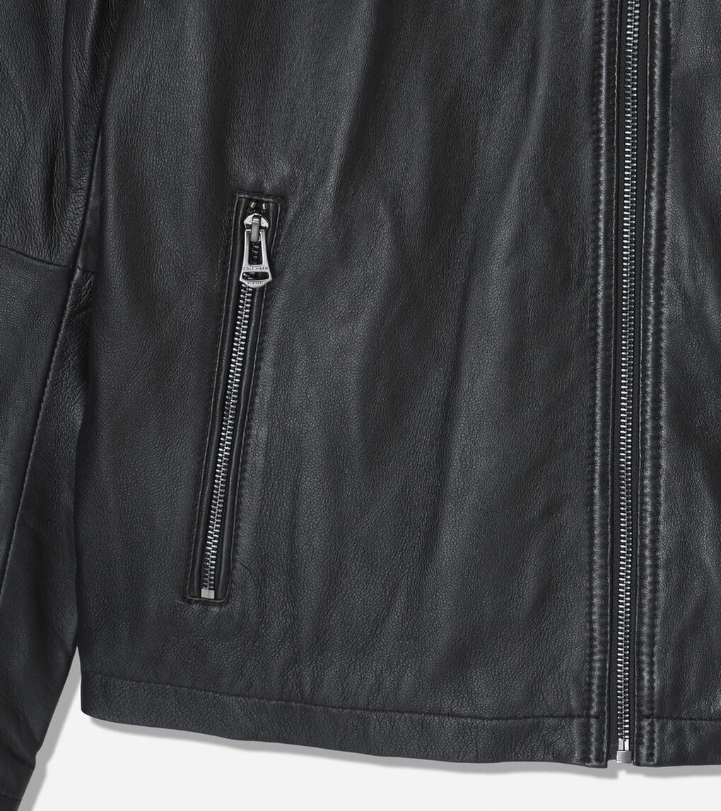 スムース レザー レーサー ジャケット mens.