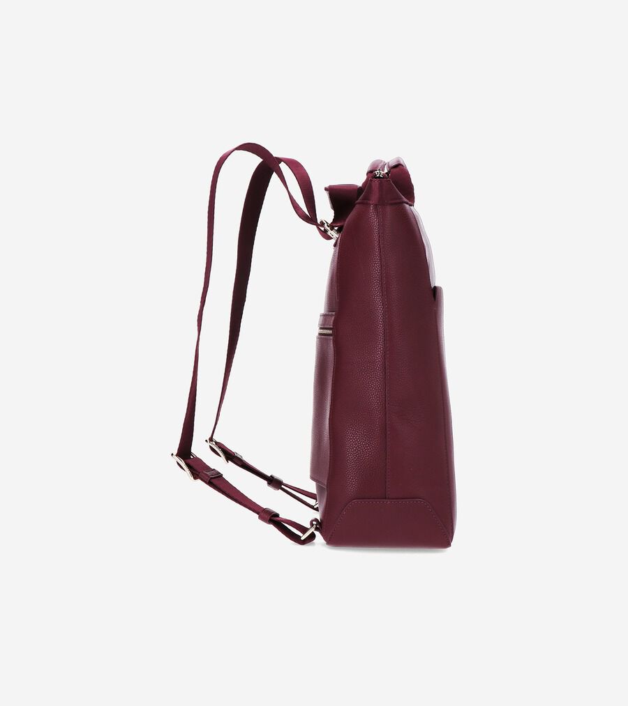 【ほぼ新品】COLE HAAN レザー コンバーチブル バックパック 保管袋 レザー コンバーチブル バックパック womens. 21000 | COLE_HAAN