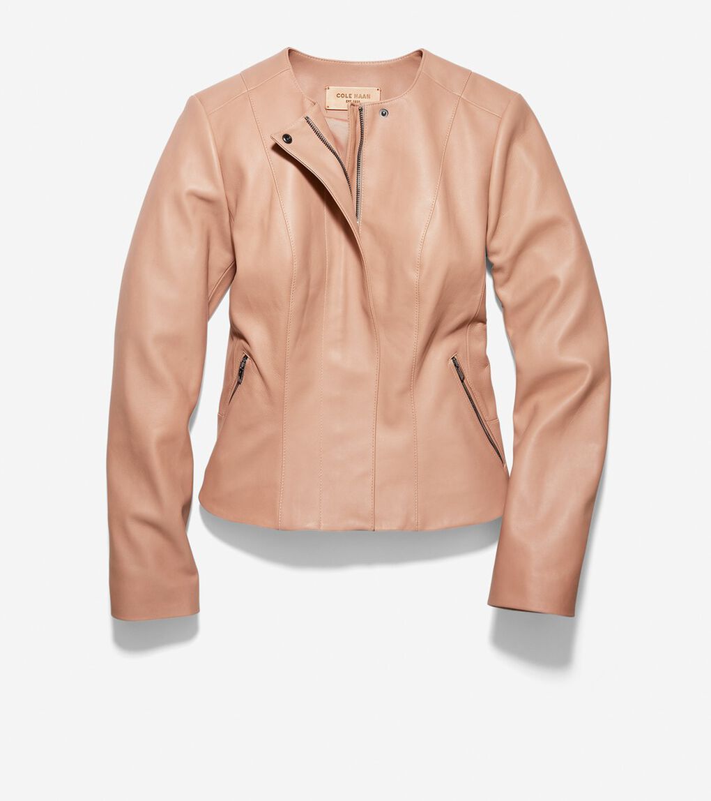 バター ラム レザー ジャケット womens. 0.0 | COLE_HAAN
