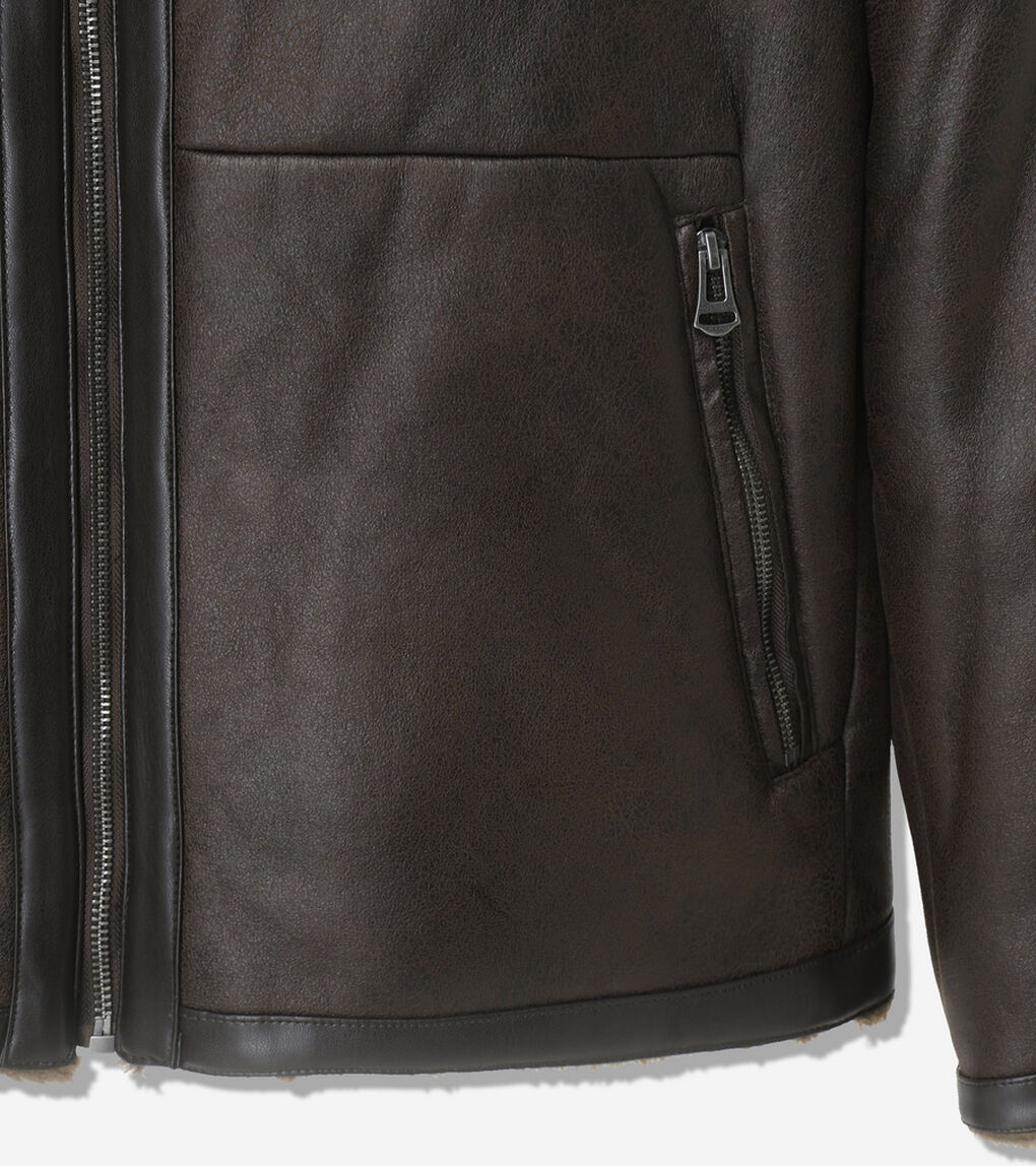 フェイク シアリング ジャケット mens
