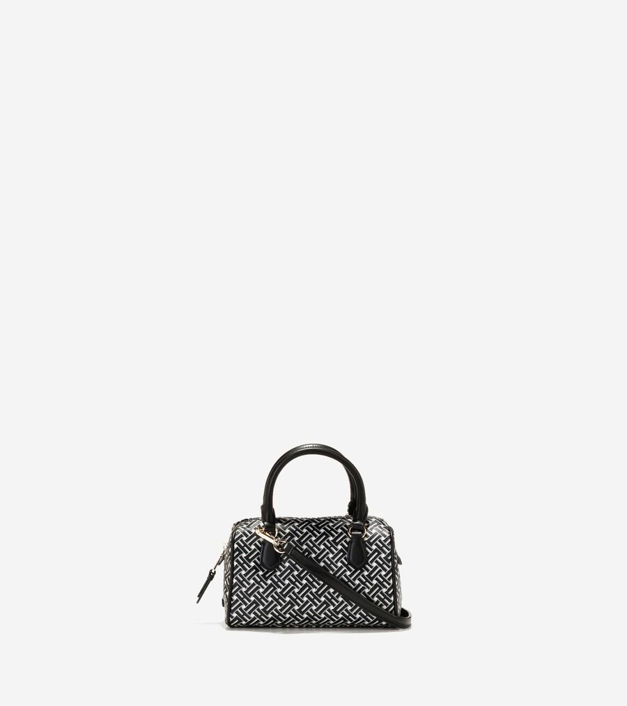 シグネチャー ウィーブ ミニ バレル サッチェル womens. 9000