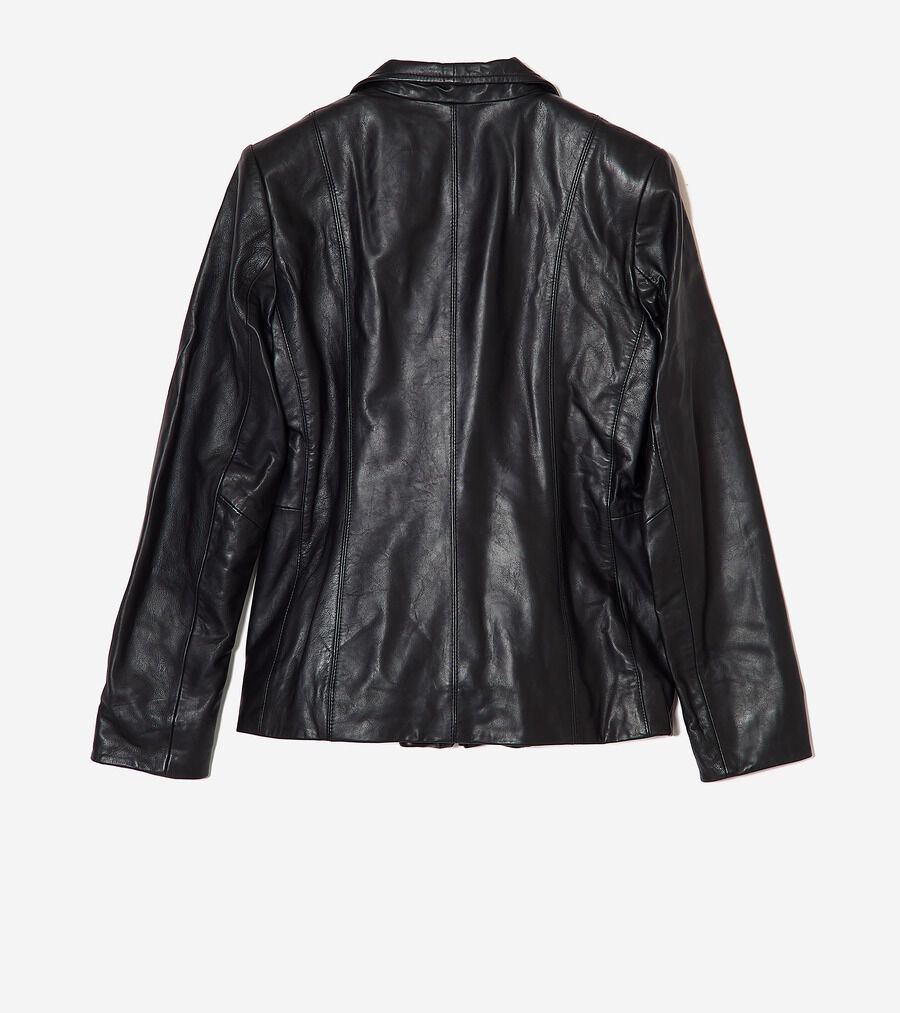 ウィング カラー レザー ジャケット womens. 72000 | COLE_HAAN