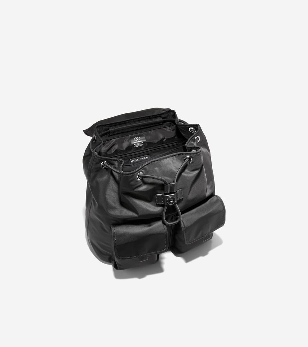 ナイロンフラップバックパック womens