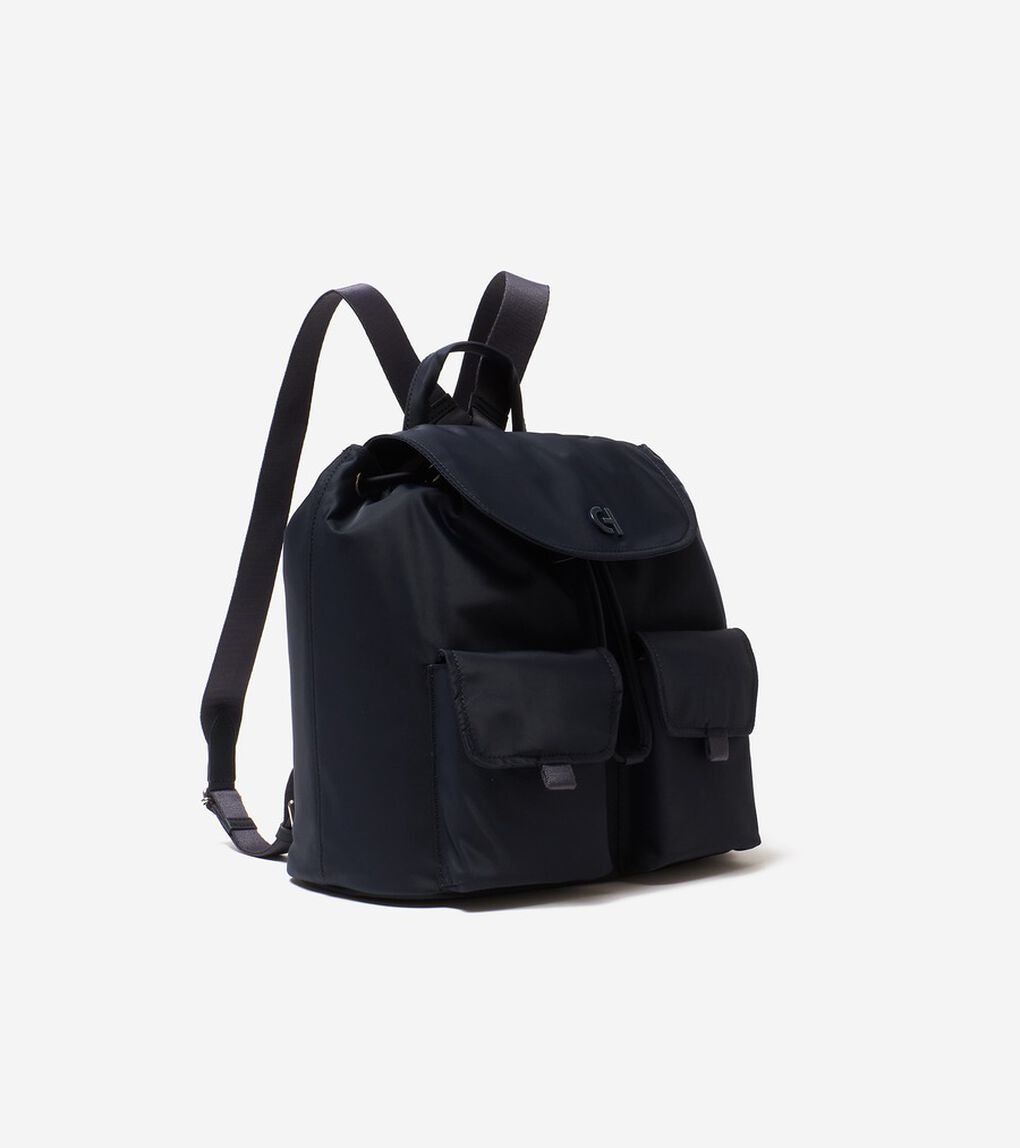 ナイロンフラップバックパック womens